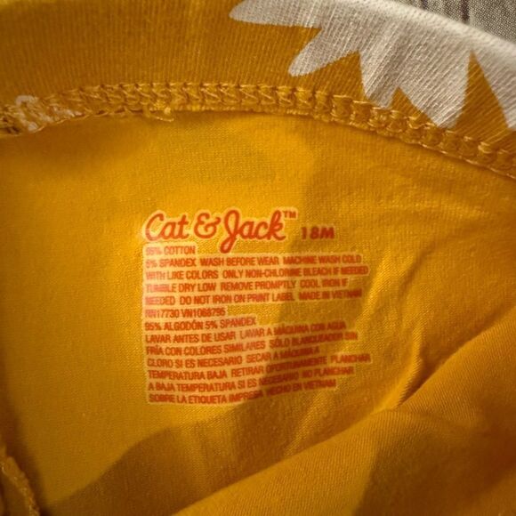 Floral Yellow Kids Leggings - Picture 3 of 3